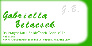 gabriella belacsek business card